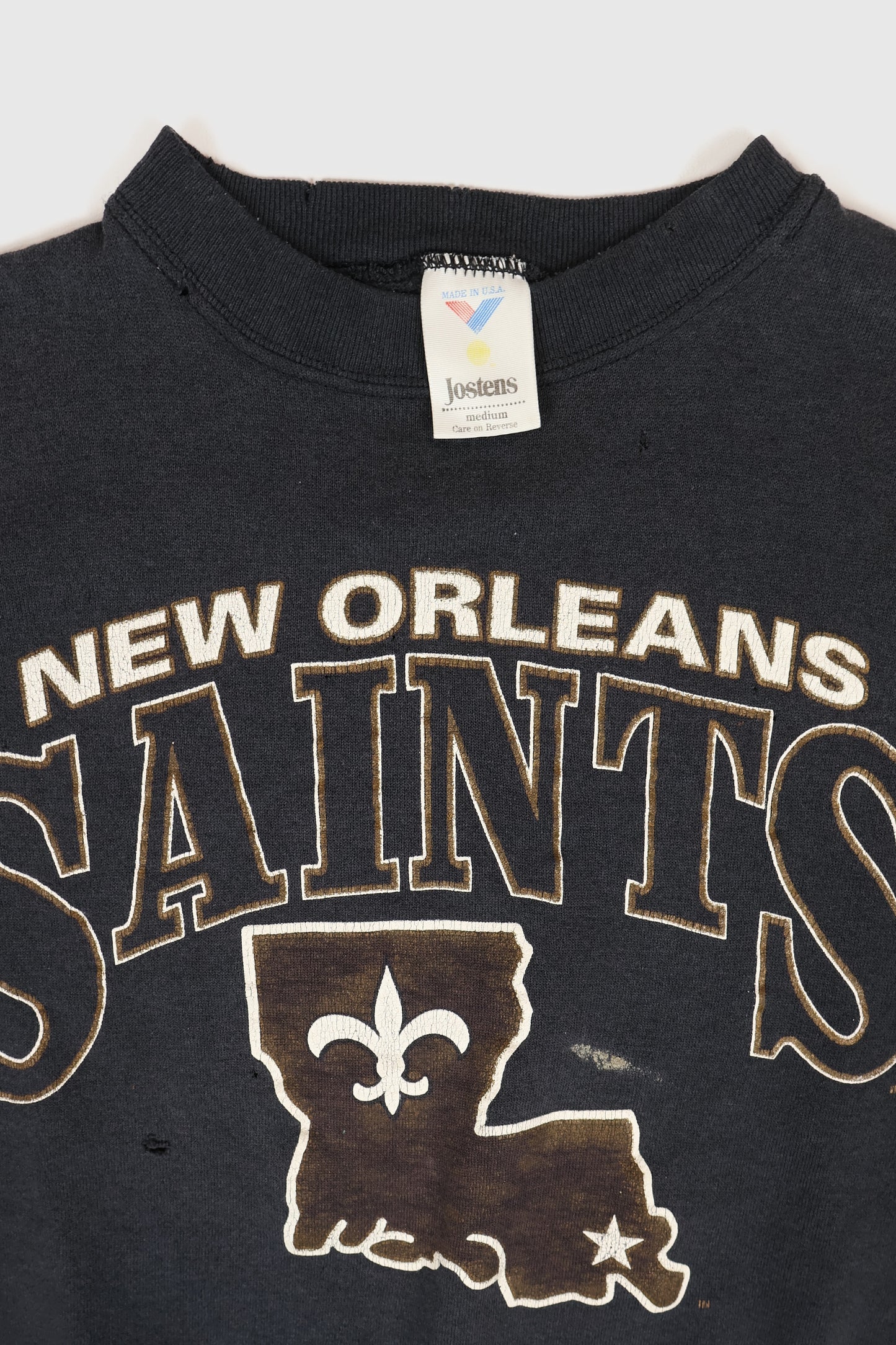 Vintage Distressed New Orleans Saints Crewneck Image 2