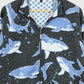 Reworked Shark Pattern Quilt Full Zip Jacket