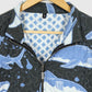Reworked Shark Pattern Quilt Full Zip Jacket