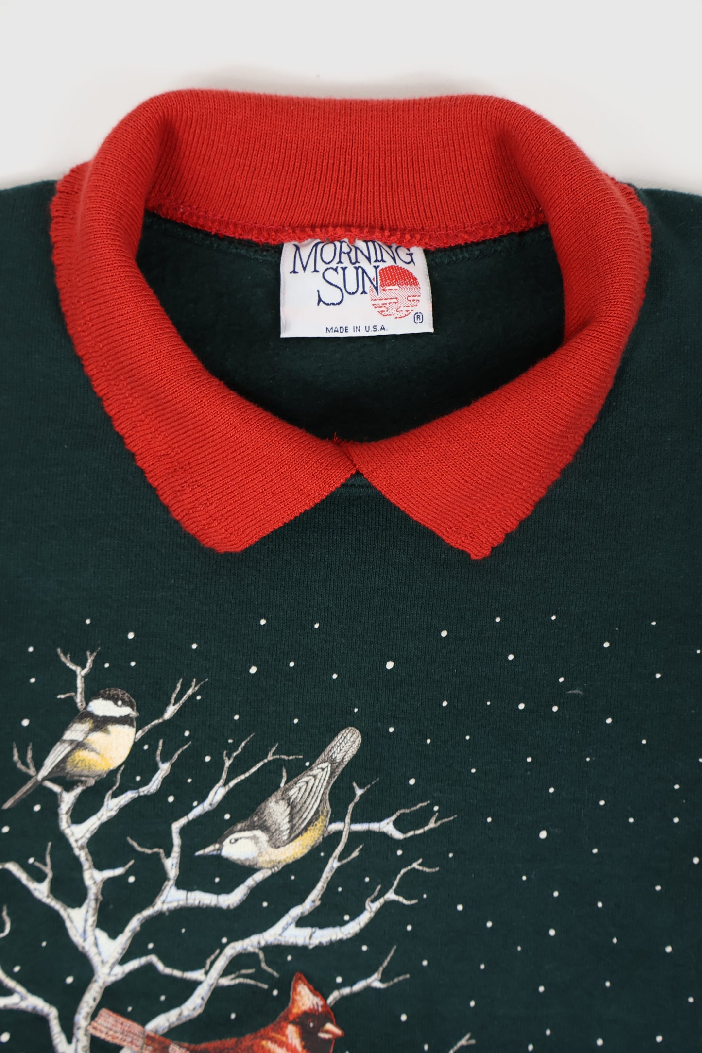 Vintage Bird Snowscape Crewneck Image 2