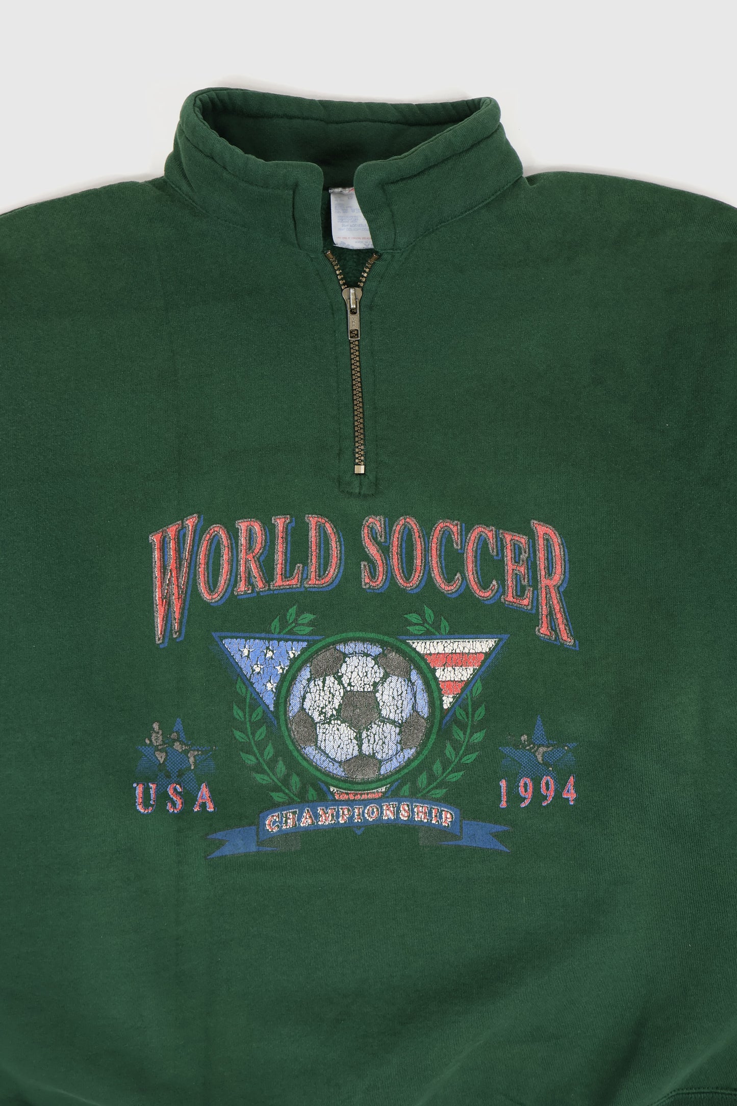 Vintage 1994 World Soccer Championship Quarter Zip Crewneck Image 1