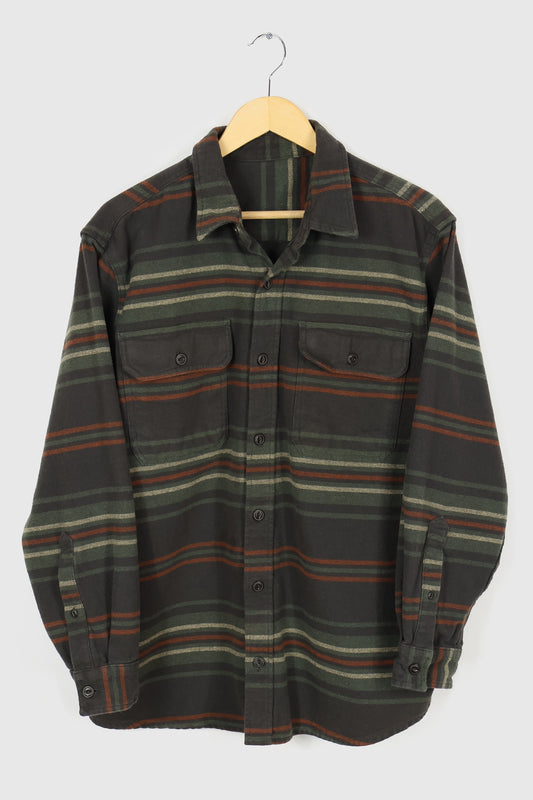 Vintage Heavyweight Striped Button-Down Shirt