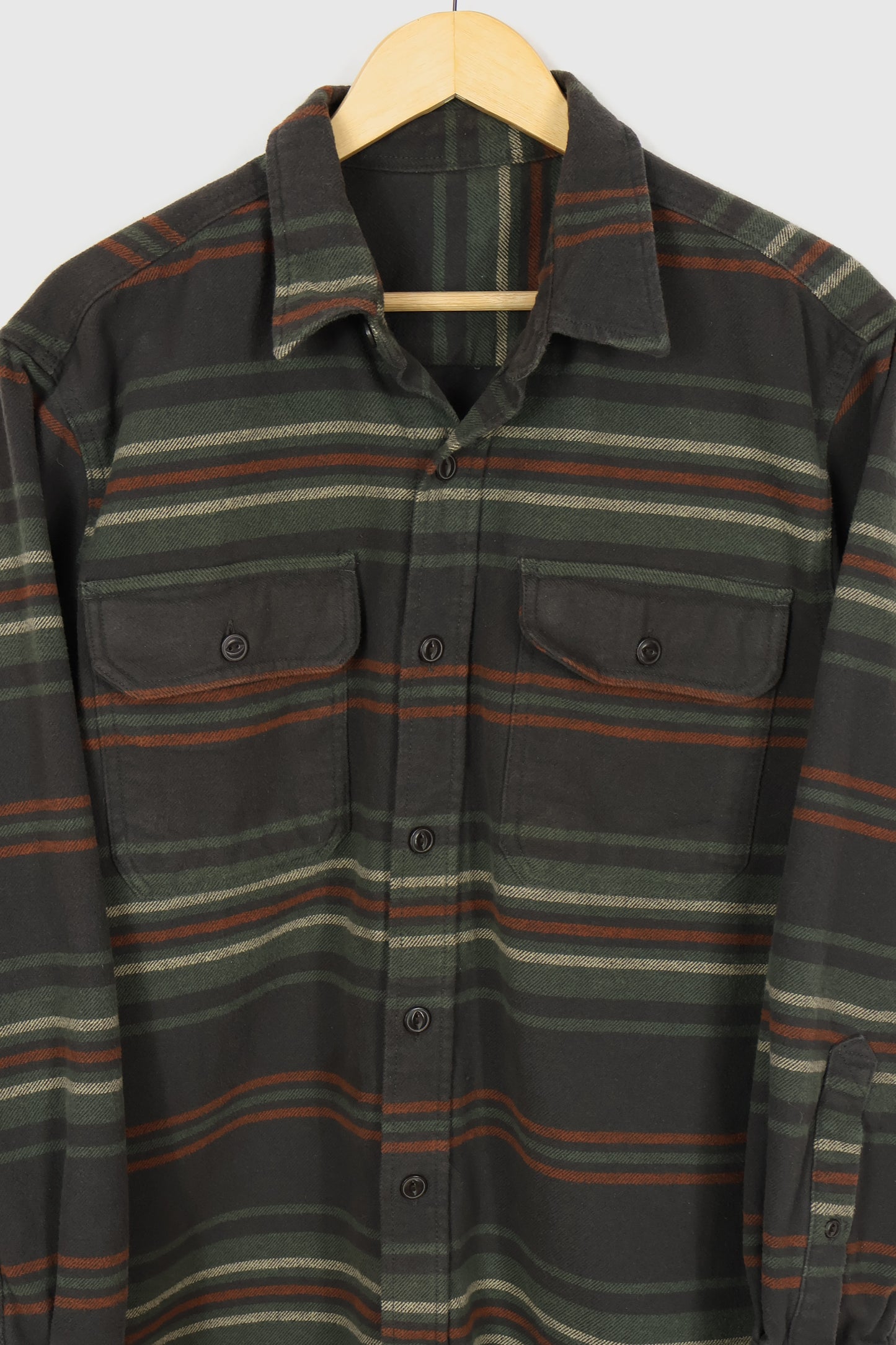 Vintage Heavyweight Striped Button-Down Shirt