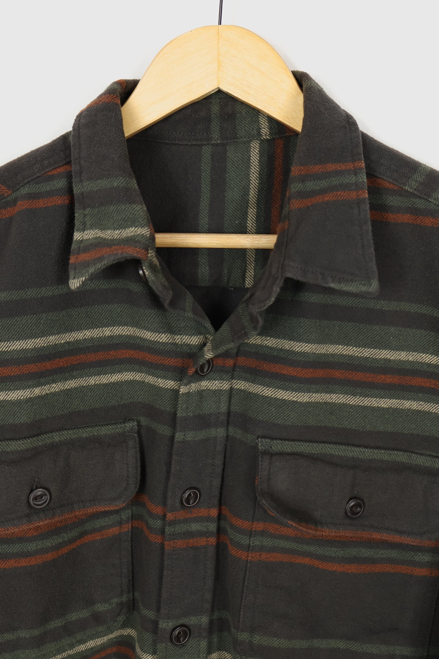 Vintage Heavyweight Striped Button-Down Shirt