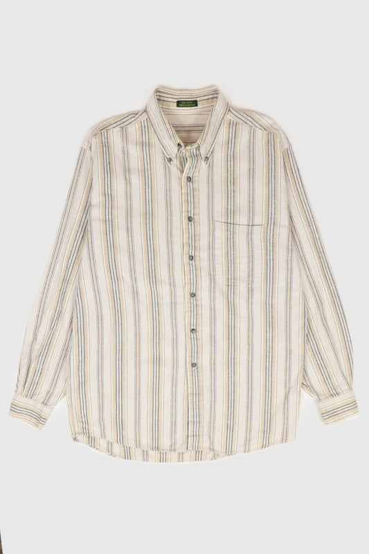 Vintage Striped Flannel Button-Down Shirt Image 0