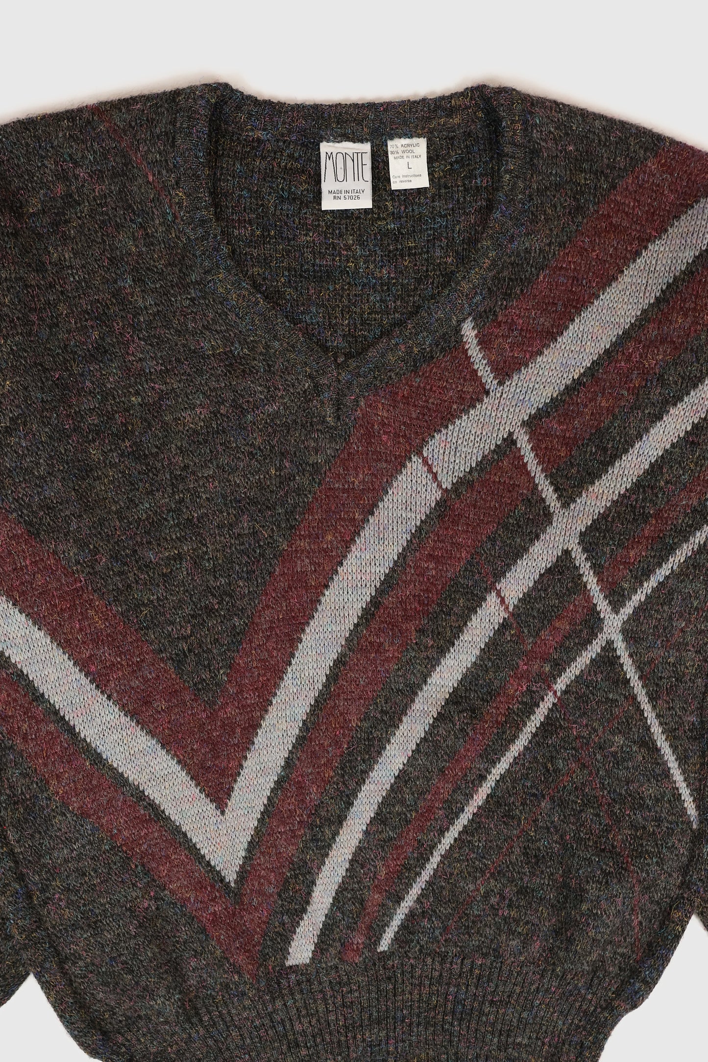 Vintage V-Neck Sweater Image 2