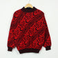 Vintage Red Pattern Sweater
