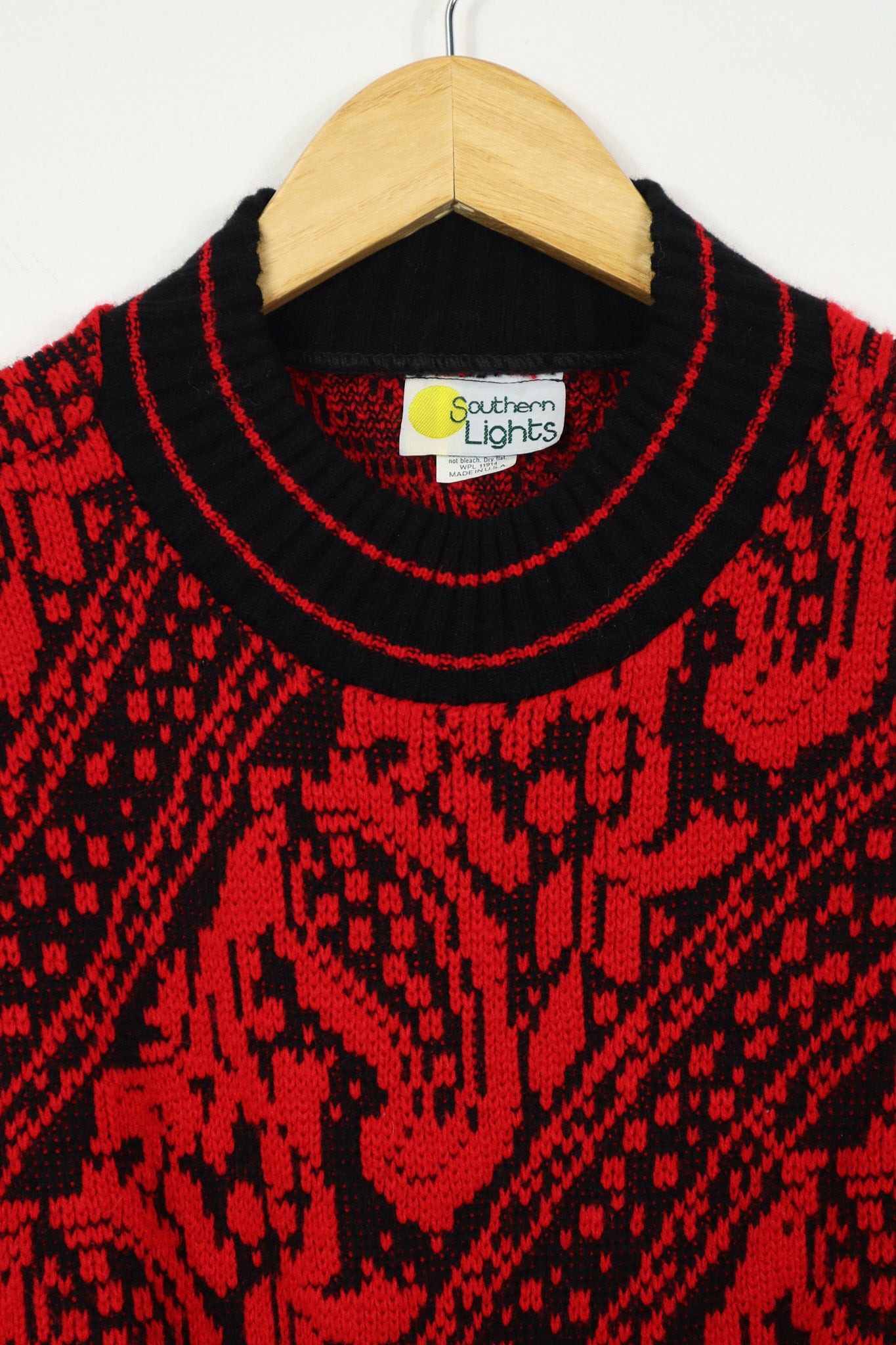 Vintage Red Pattern Sweater