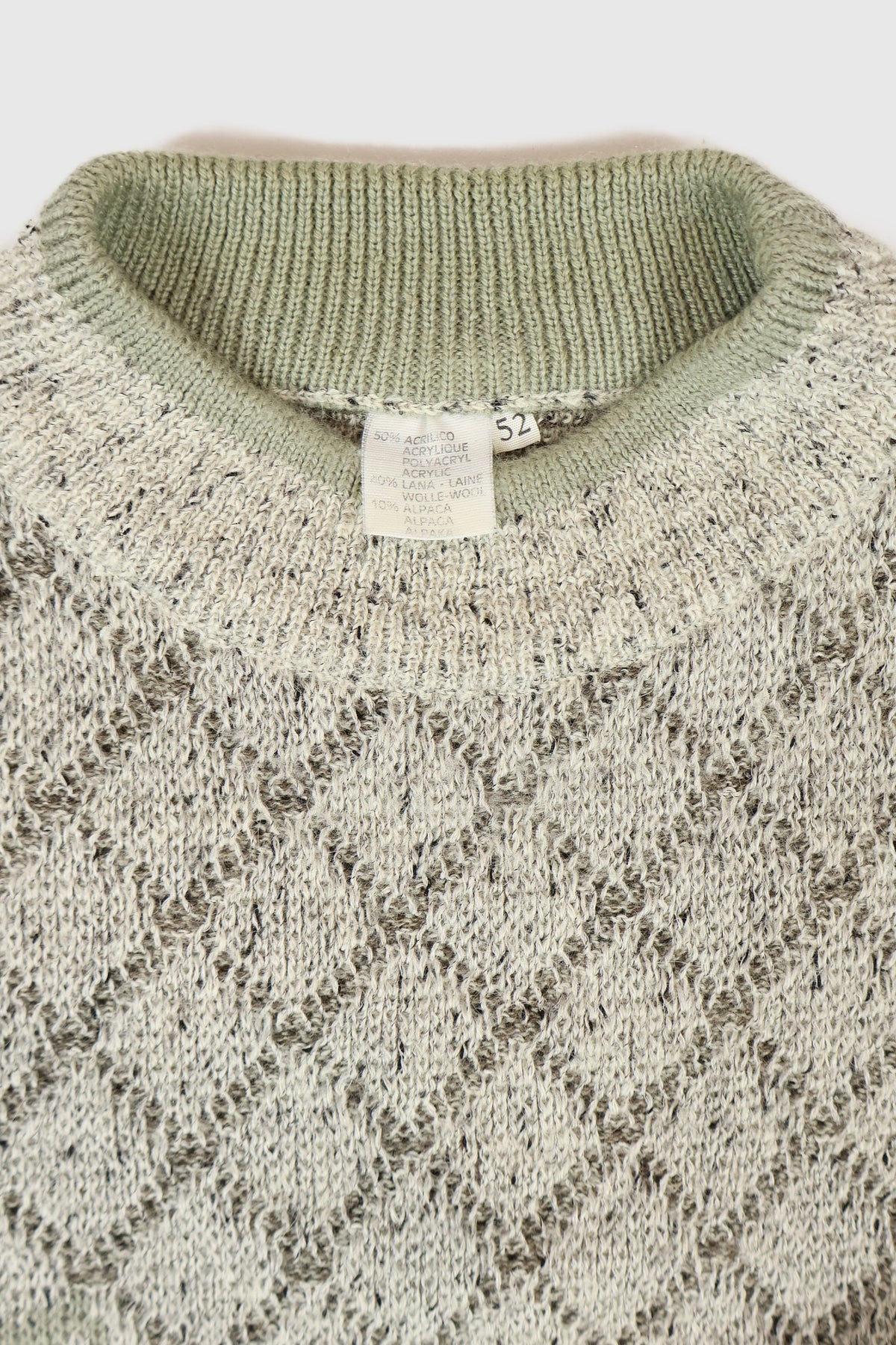 Vintage Diamond Pattern Knit Sweater Image 2