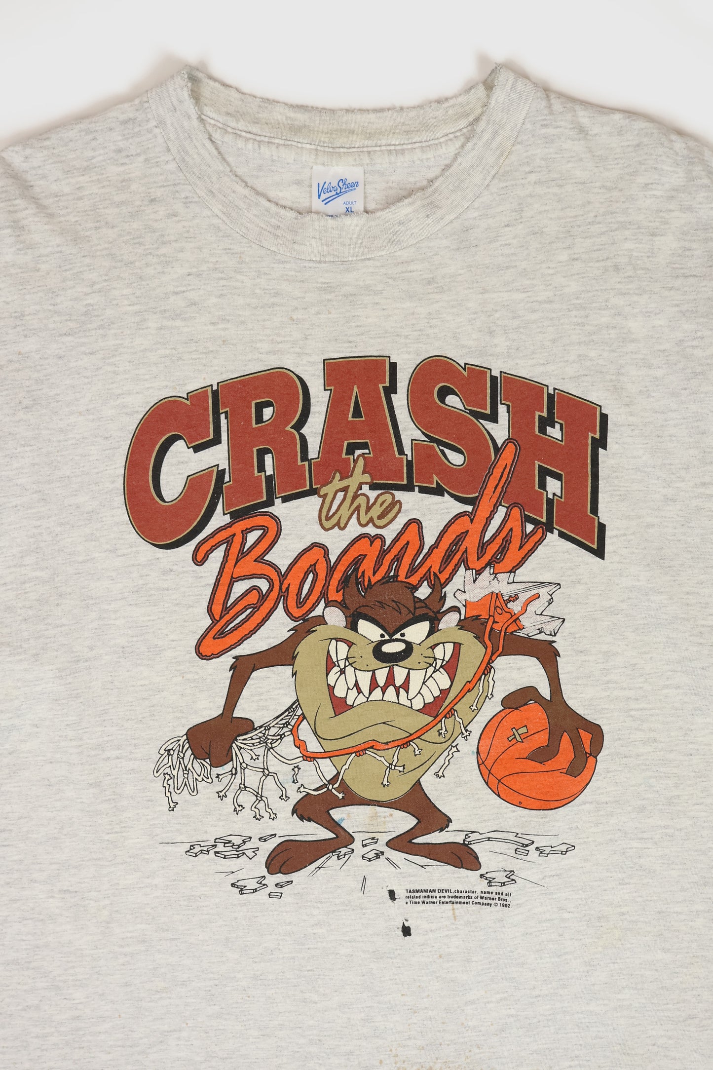 Vintage Distressed Taz Crash The Boards Tee Image 1