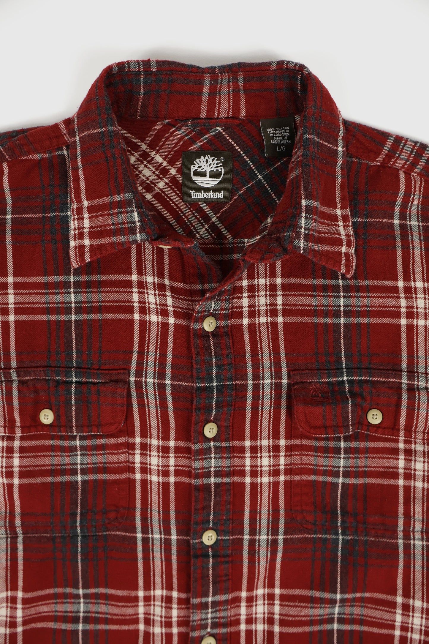 Vintage Timberland Flannel Button-Down Shirt