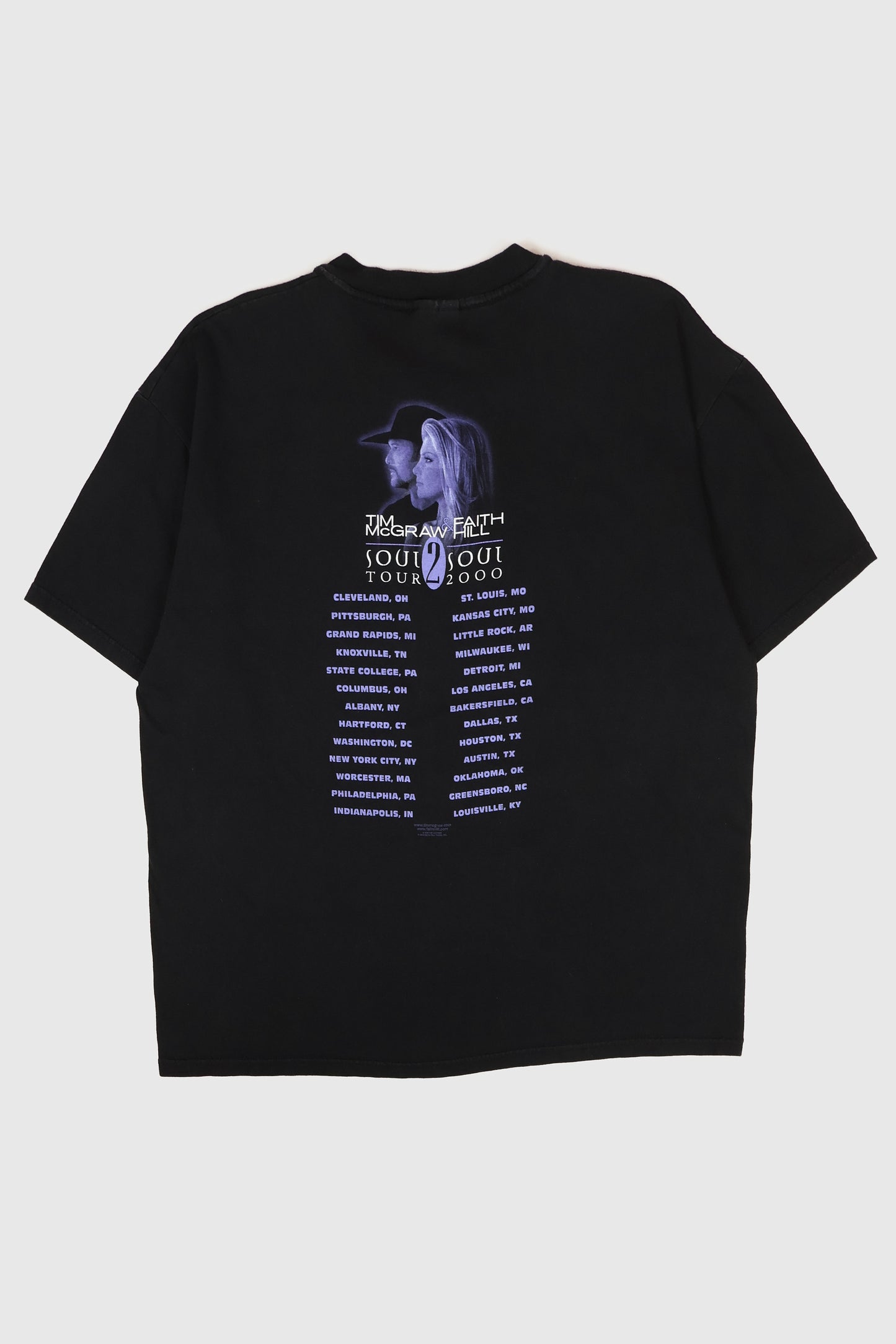 Vintage Tim Mcgraw and Faith Hill Soul 2 Soul Tour 2000 Tee Image 1