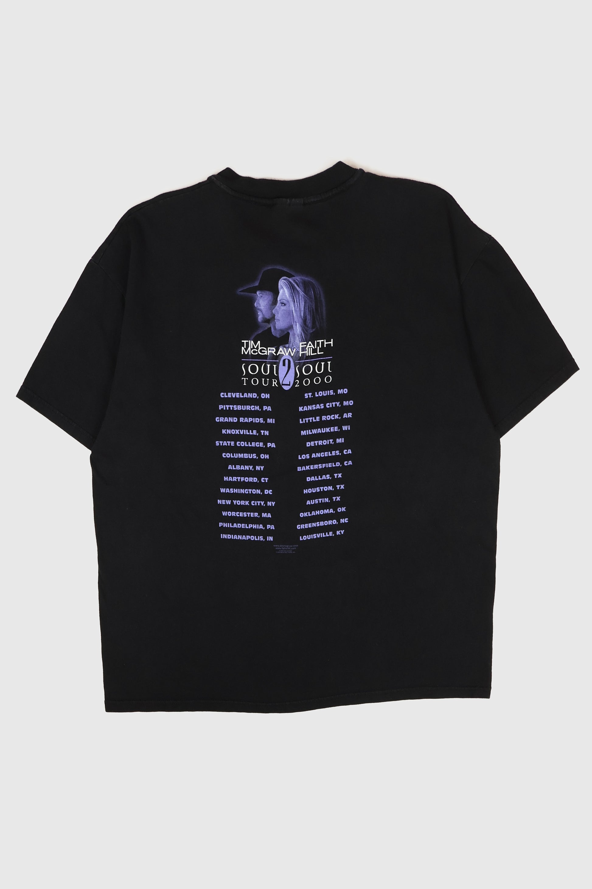 Vintage Tim Mcgraw and Faith Hill Soul 2 Soul Tour 2000 Tee Image 1