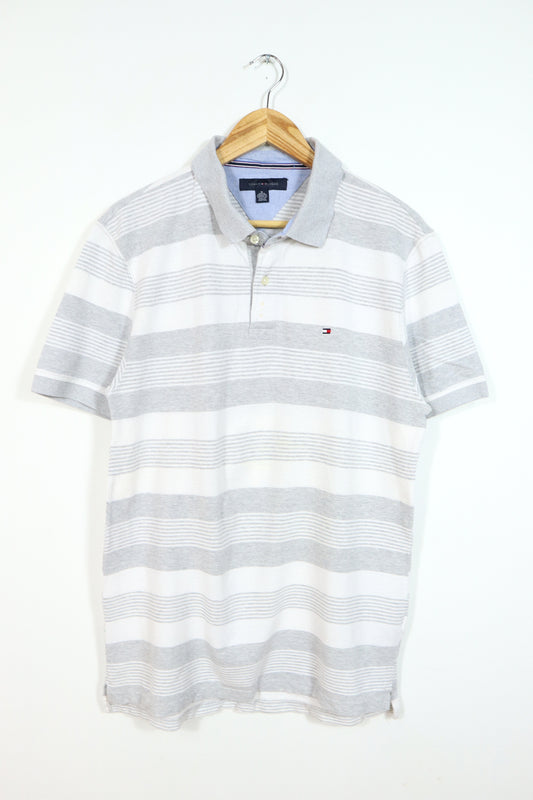 Tommy Hilfiger White Striped Polo