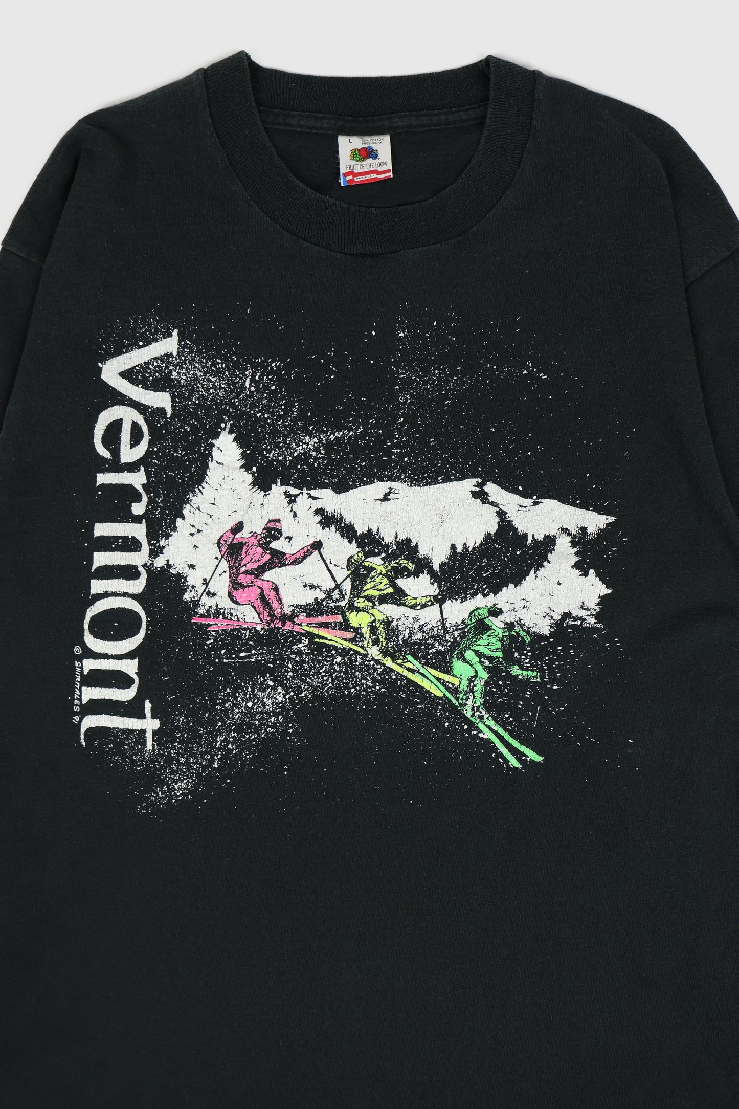 Vintage Vermont Skiing Long Sleeve Tee