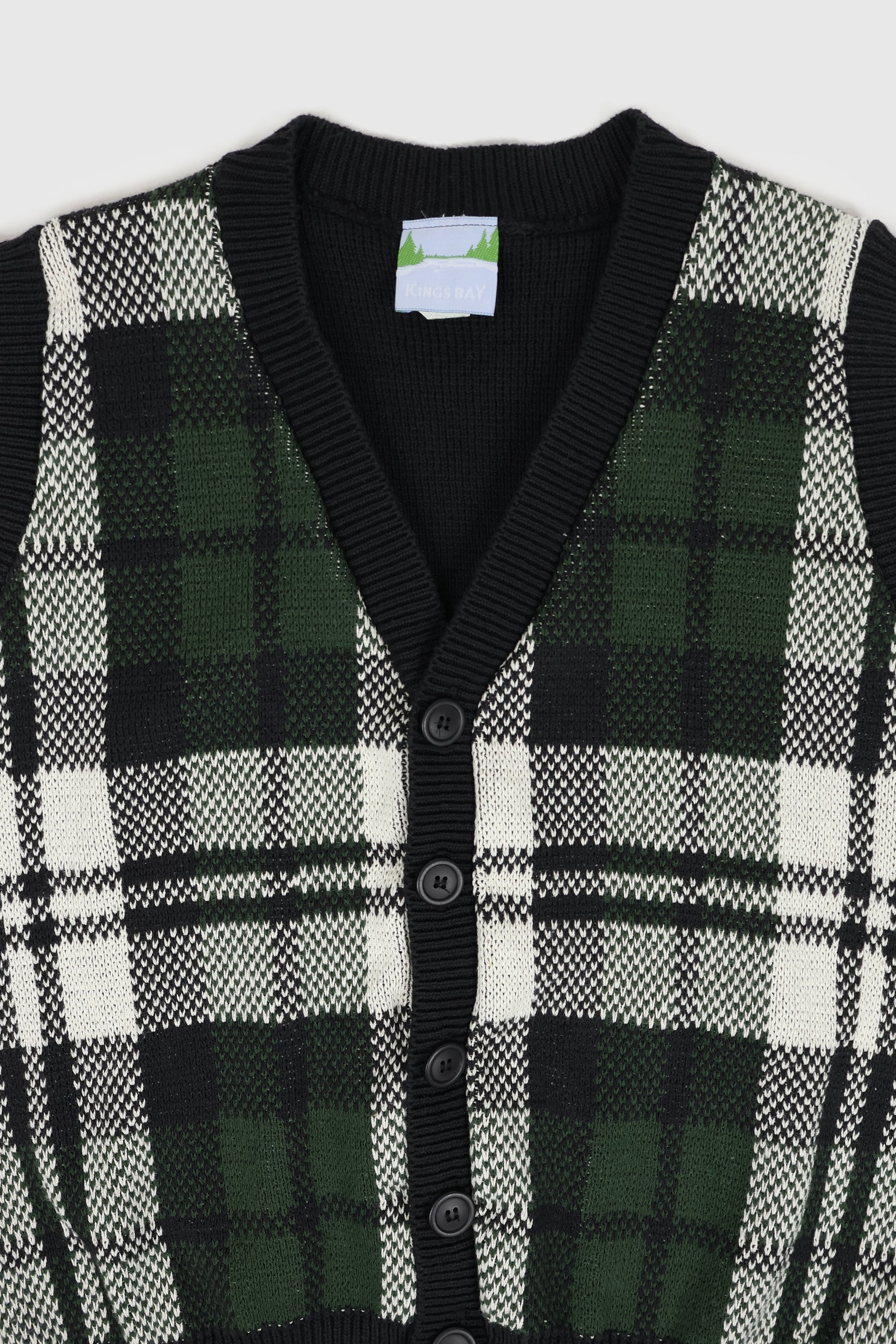 Vintage Green Plaid Sweater Vest Image 2