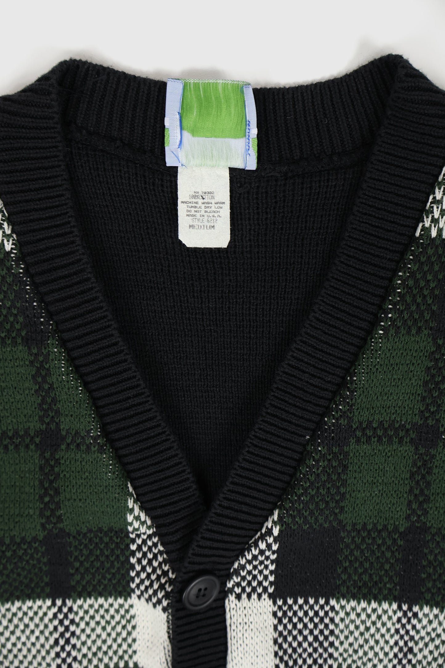 Vintage Green Plaid Sweater Vest Image 3