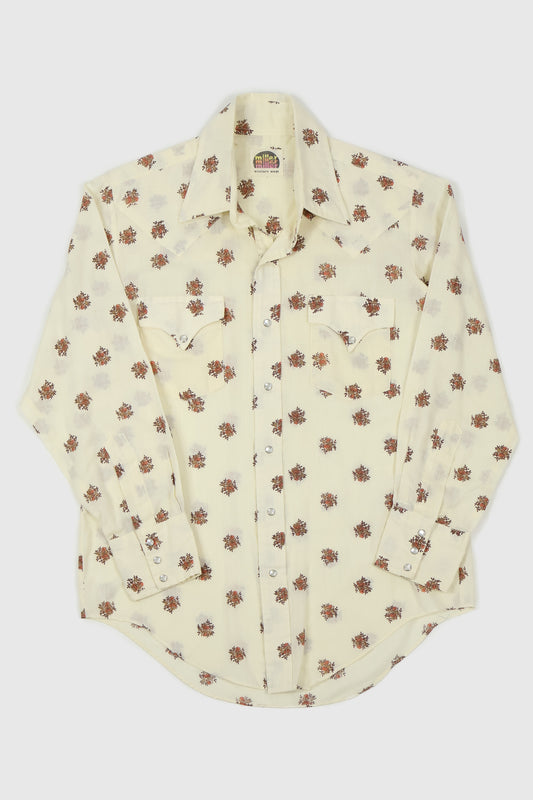 Vintage Western Snap Button Shirt 01