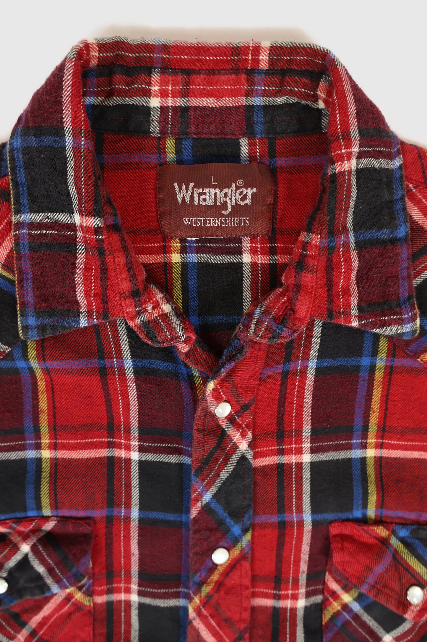Vintage Wrangler Flannel Snap-Button Shirt Image 2