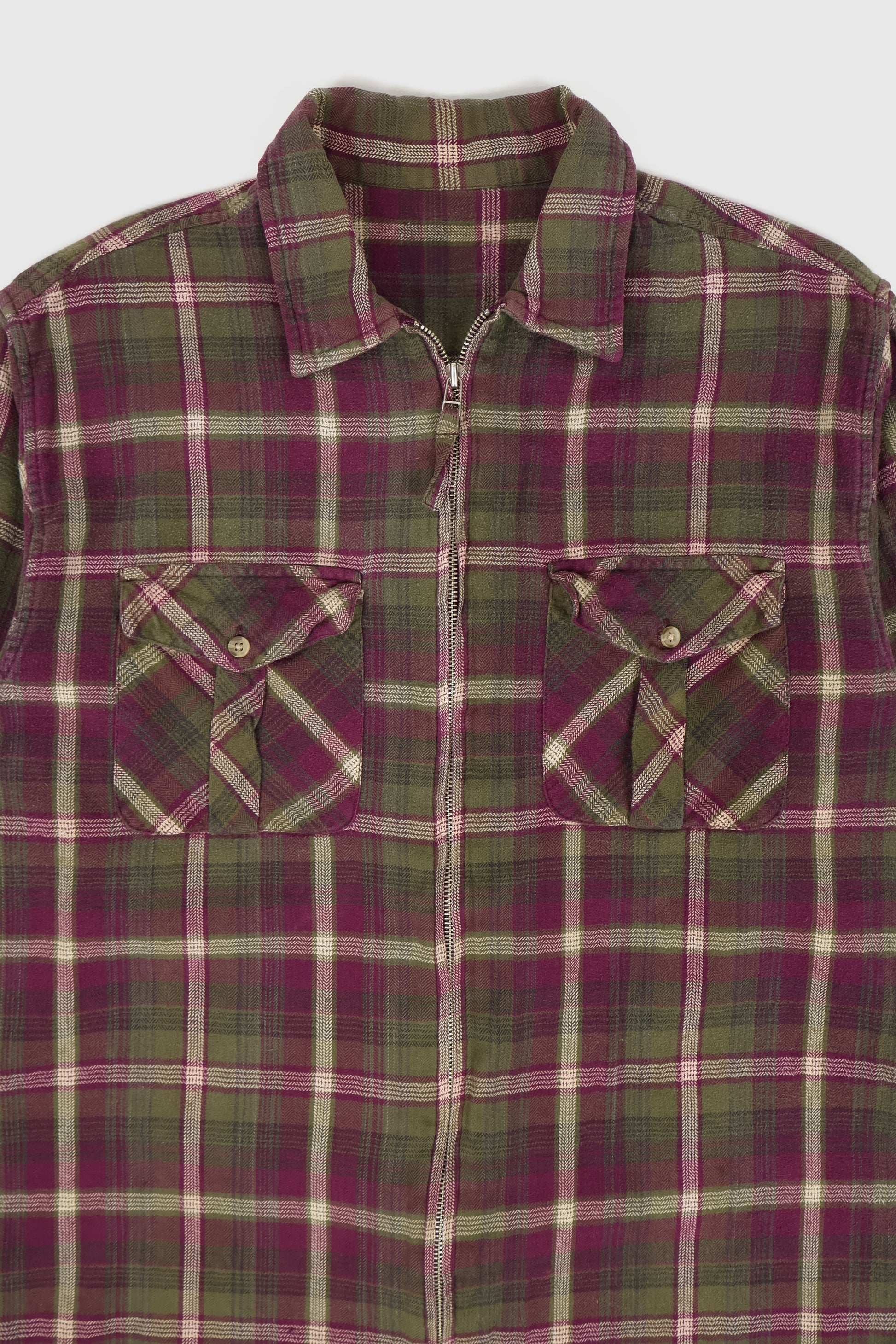 Vintage Full Zip Flannel Shirt  Image 1