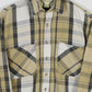 Vintage Distressed Plaid Button-Down Shirt