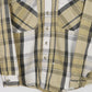 Vintage Distressed Plaid Button-Down Shirt