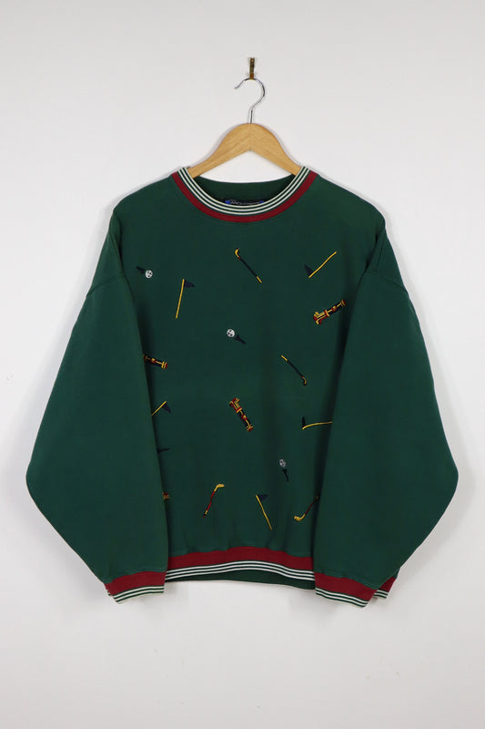 Vintage Embroidered Golf Crewneck