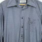 Vintage Blue Houndstooth Silky Button-Down