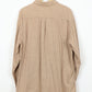 Vintage Beige Pattern Button-Down Shirt