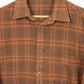 Vintage Brown Flannel Button-Down Shirt
