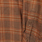 Vintage Brown Flannel Button-Down Shirt