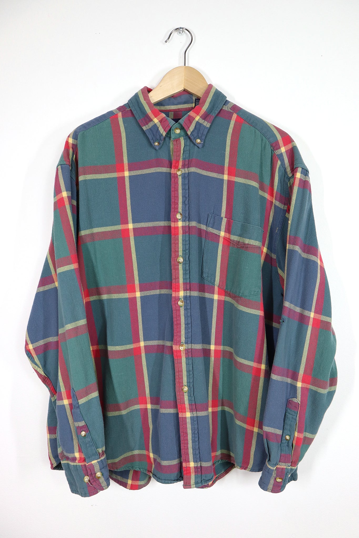 Vintage Gap Green Plaid Button-Down