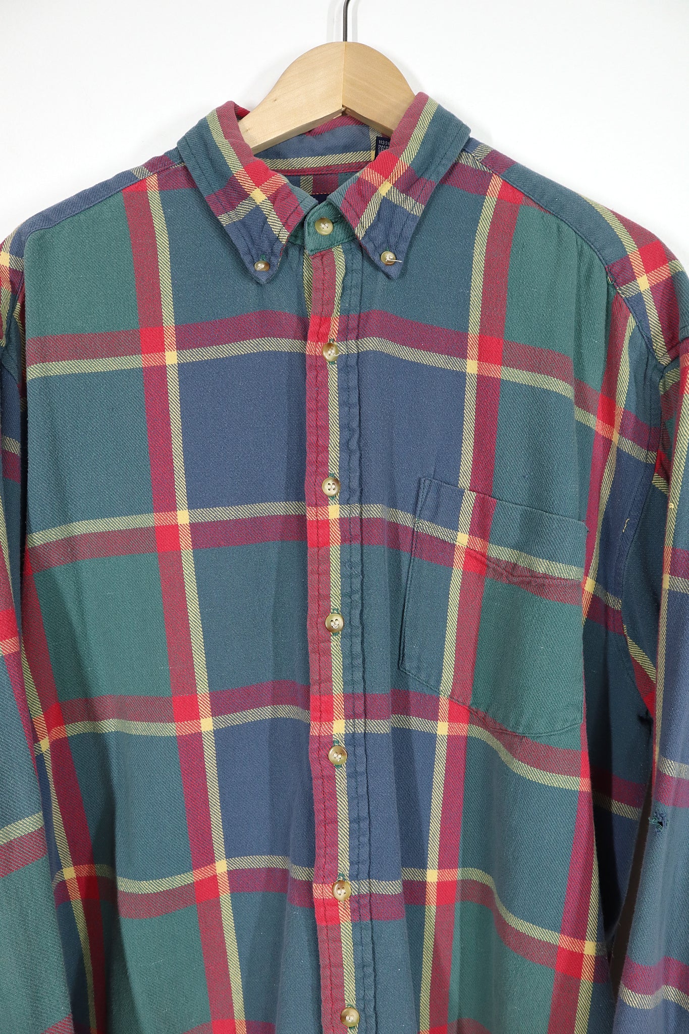 Vintage Gap Green Plaid Button-Down