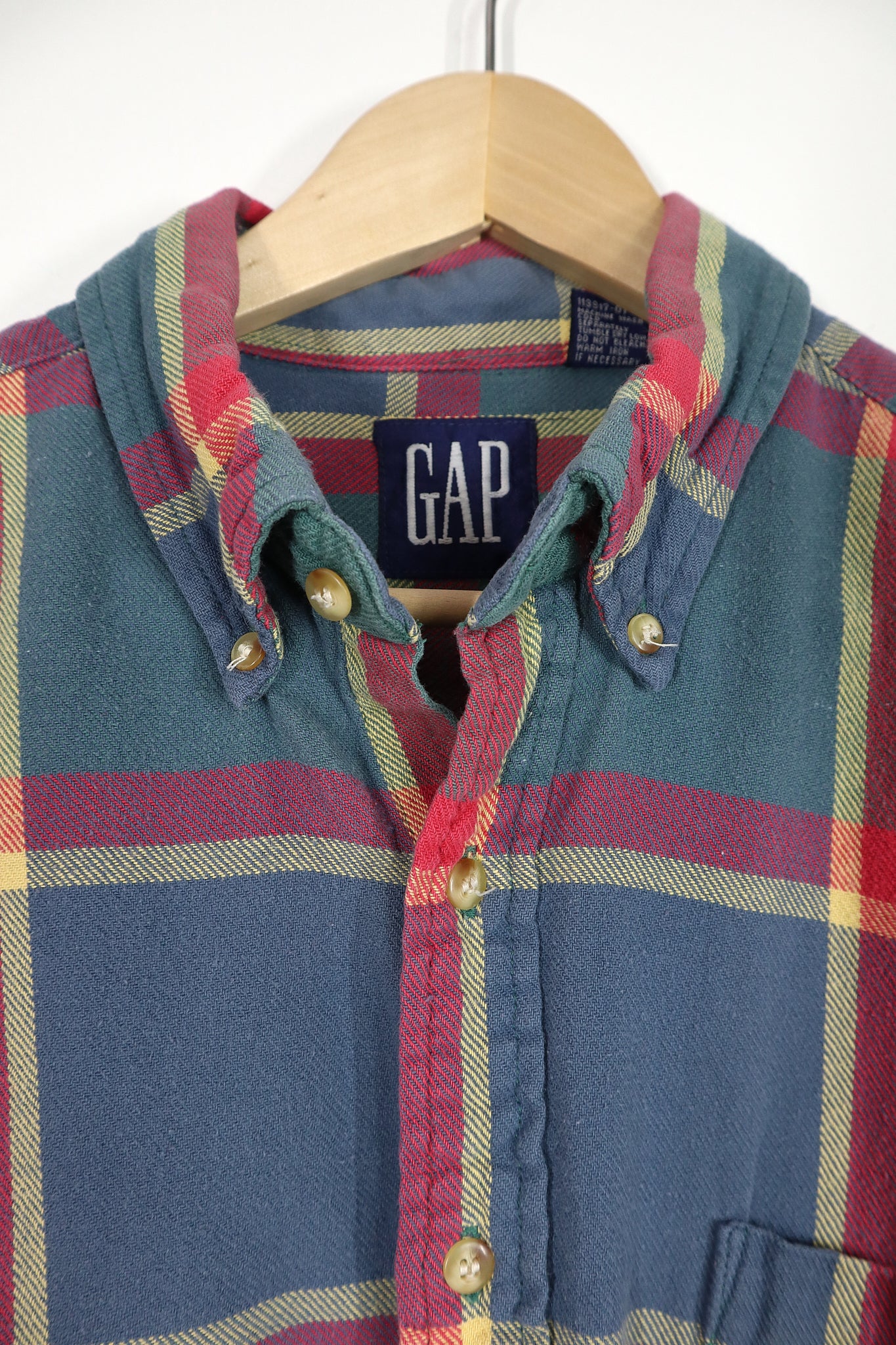 Vintage Gap Green Plaid Button-Down