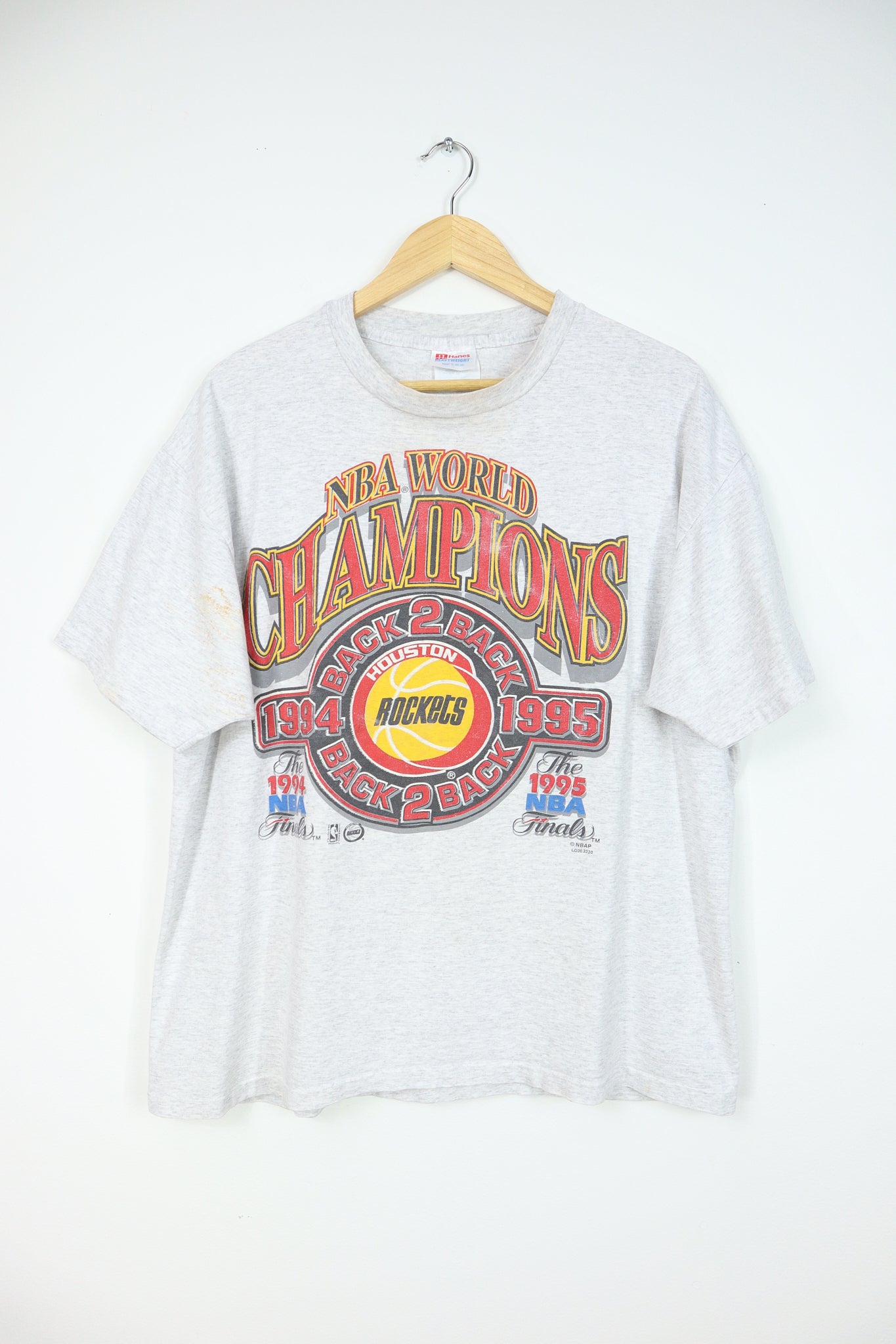 Vintag Houston Rockets Back 2 Back Champions Tee