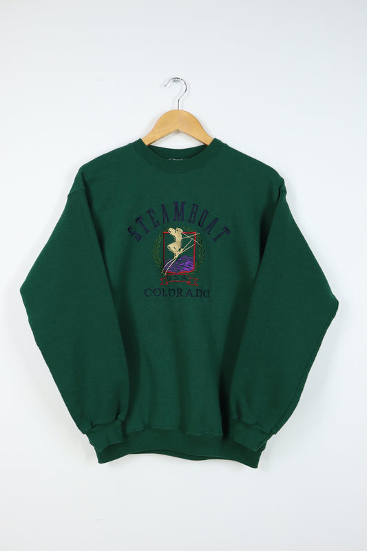 Vintage Embroidered Steamboat Colorado Crewneck