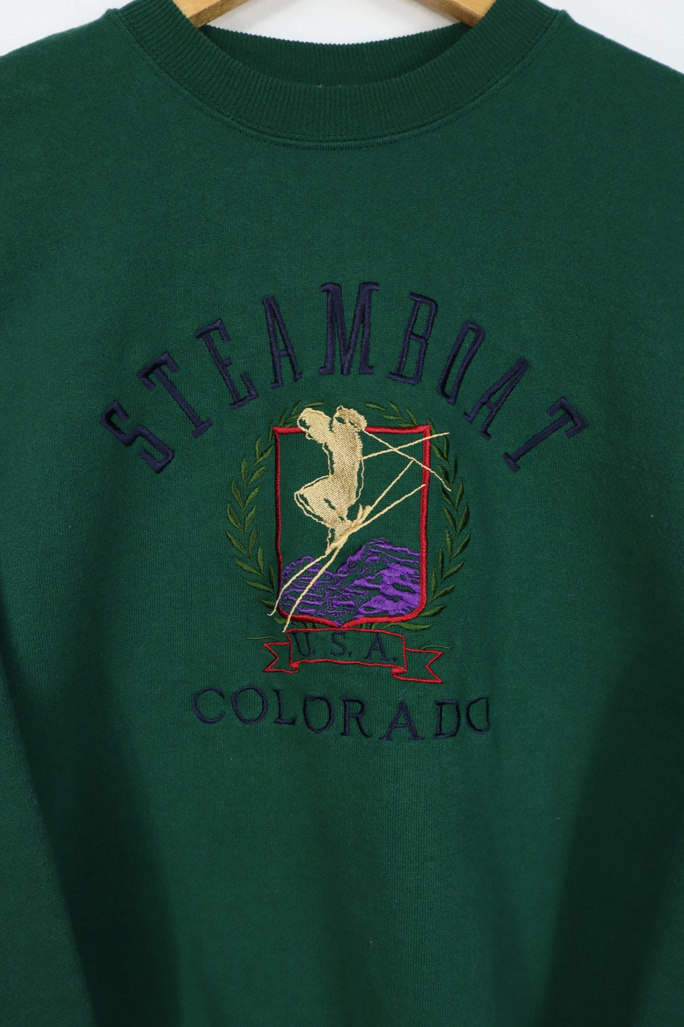 Vintage Embroidered Steamboat Colorado Crewneck