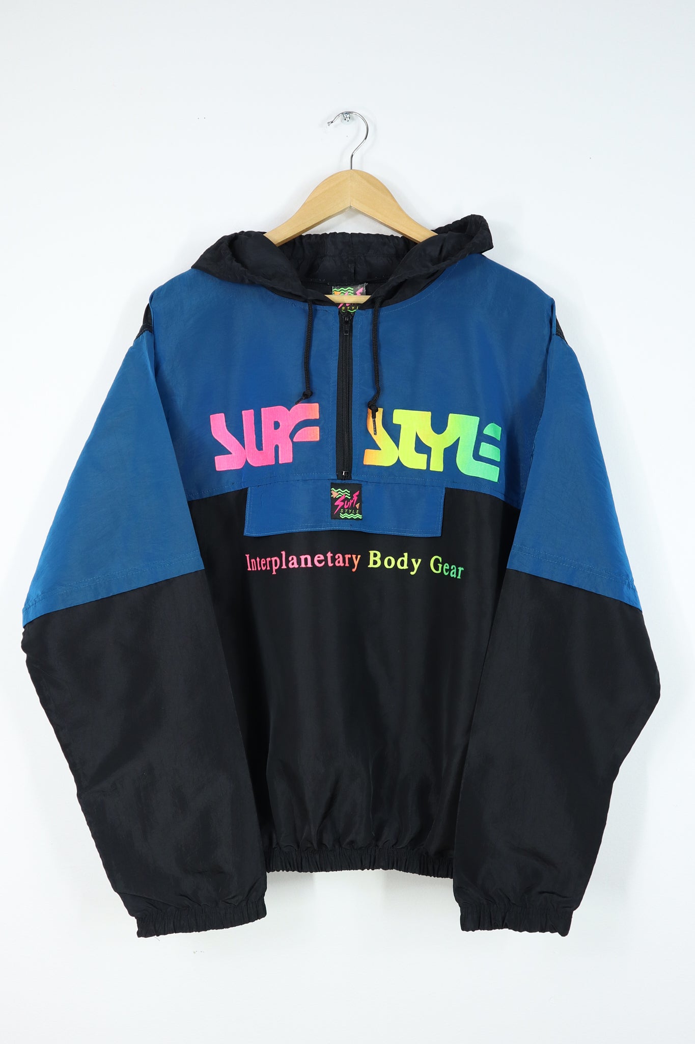 Vintage Hooded Surf Style Windbreaker