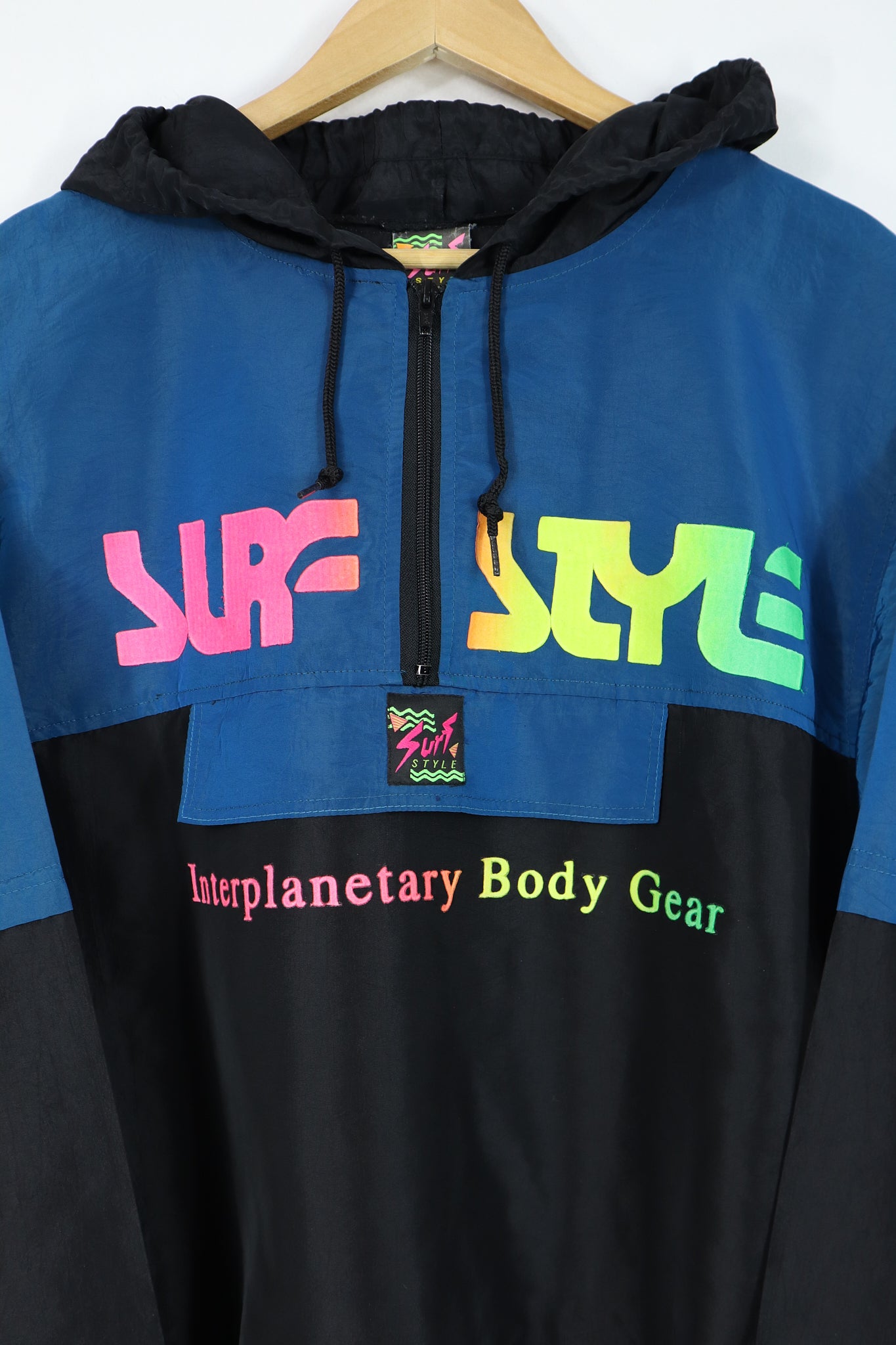 Vintage Hooded Surf Style Windbreaker