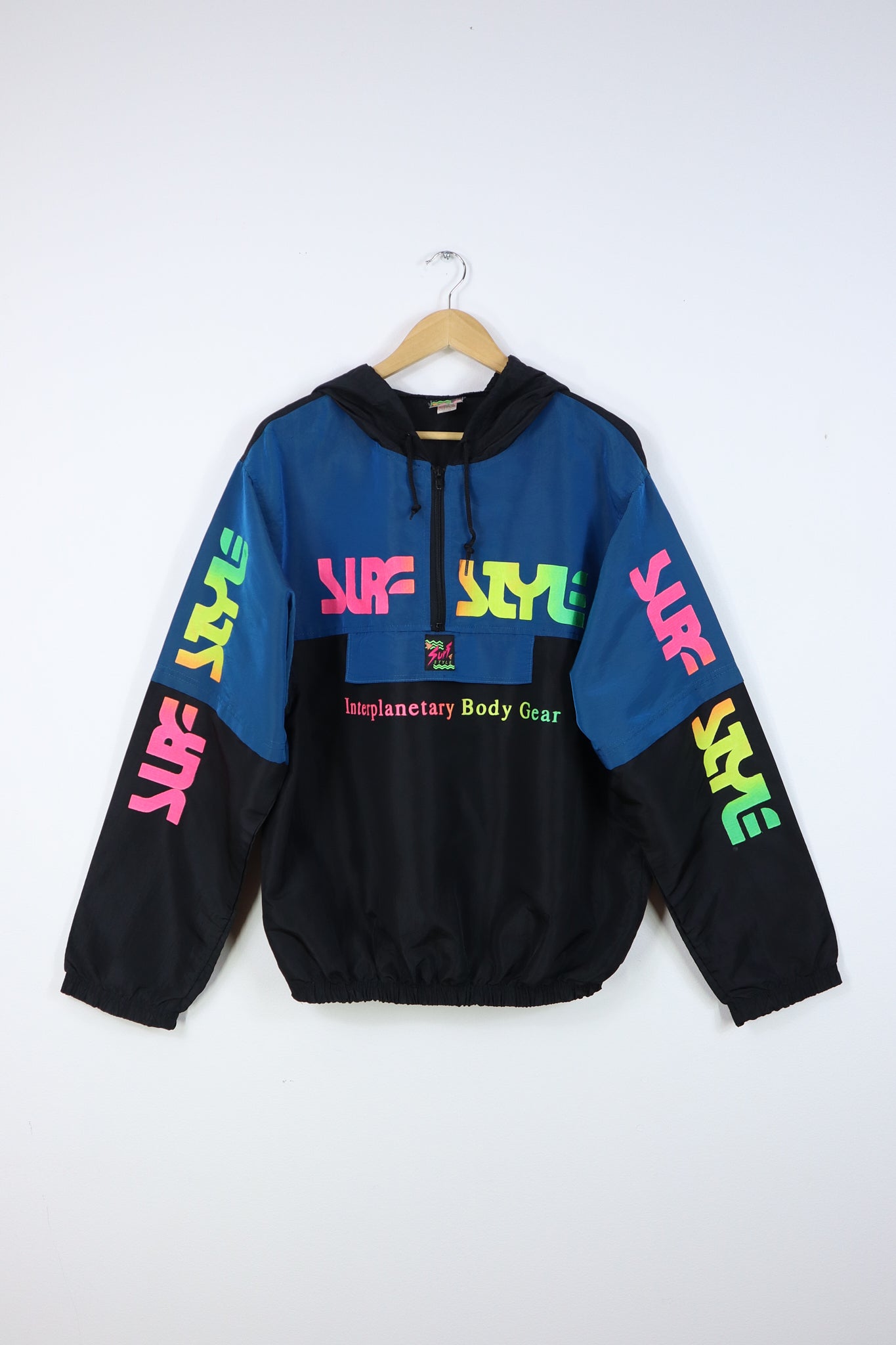 Vintage Hooded Surf Style Windbreaker