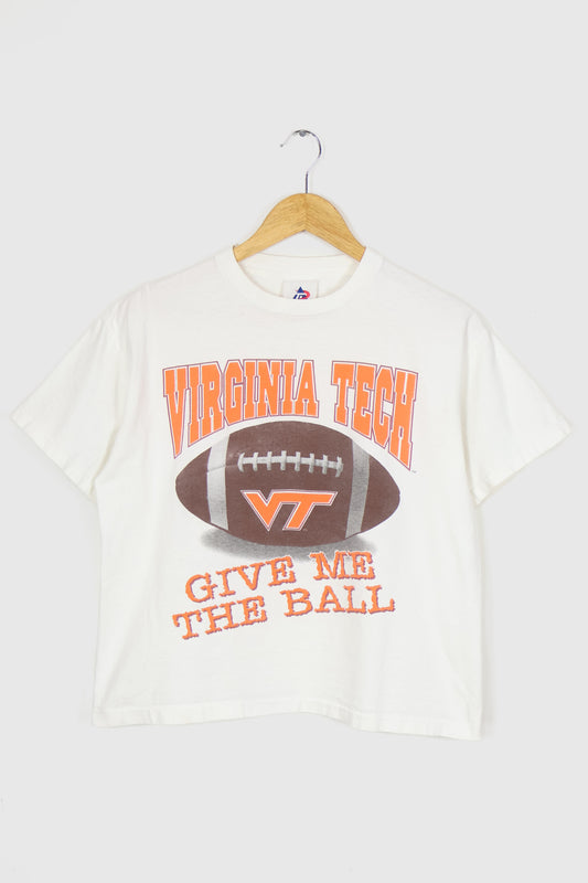 Vintage Cropped Virginia Tech Football Tee