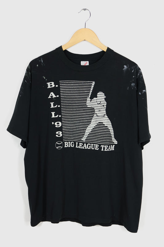 Vintage Paint Splatter Big League Baseball Tee