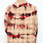 Vintage Red Bleach Flannel Button-Down 04