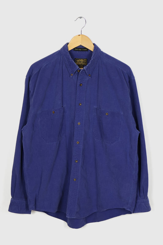 Vintage Eddie Bauer Blue Flannel Button-Down Shirt