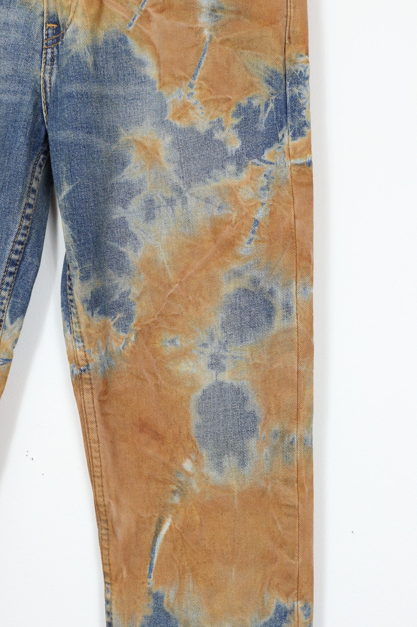 Vintage Reworked Rust Dyed Levis Skinny Fit Jeans