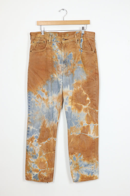 Vintage Reworked Rust Dyed 516 Levis Jeans