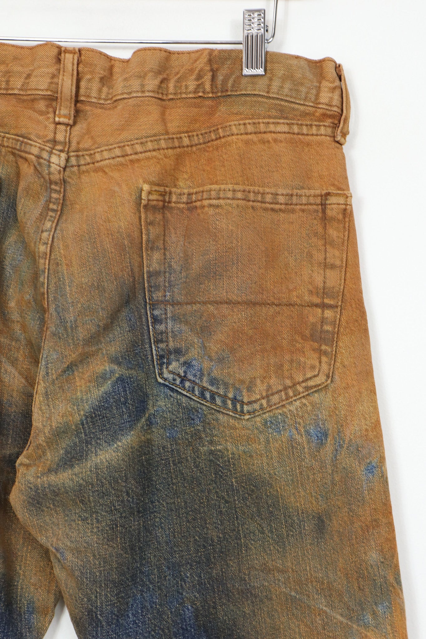 Vintage Reworked Rust Dyed Straight Fit Jeans