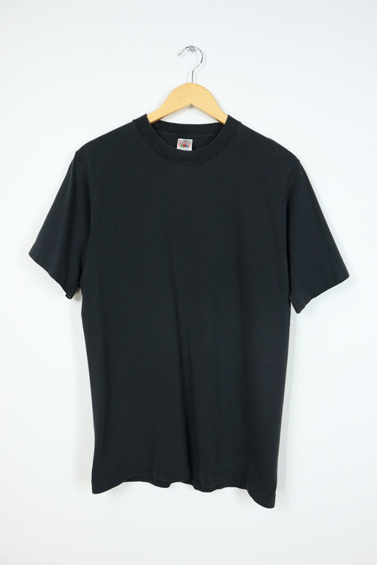 Vintage Solid Black Tee 001