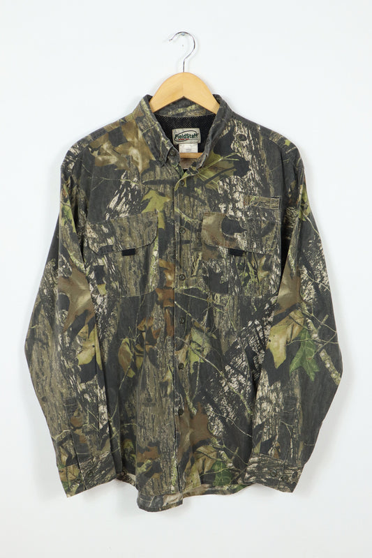 Vintage Lightweight Camo Button-Down Shirt