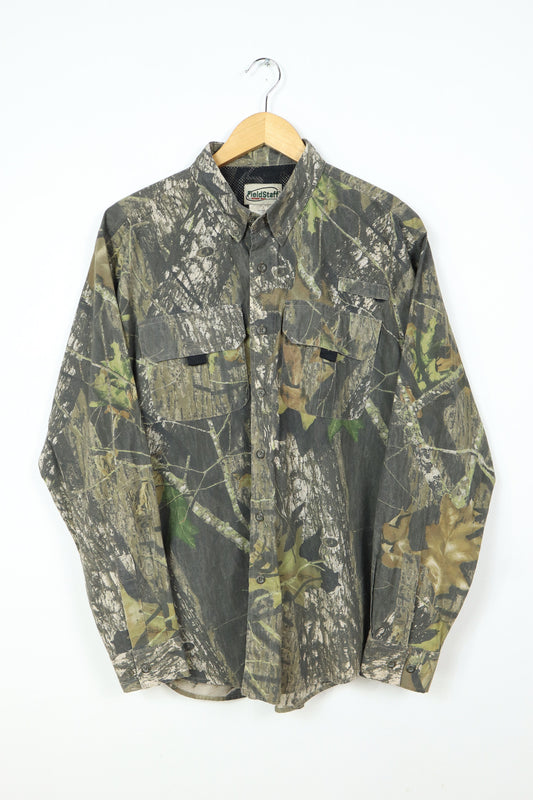 Vintage Lightweight Camo Button-Down Shirt